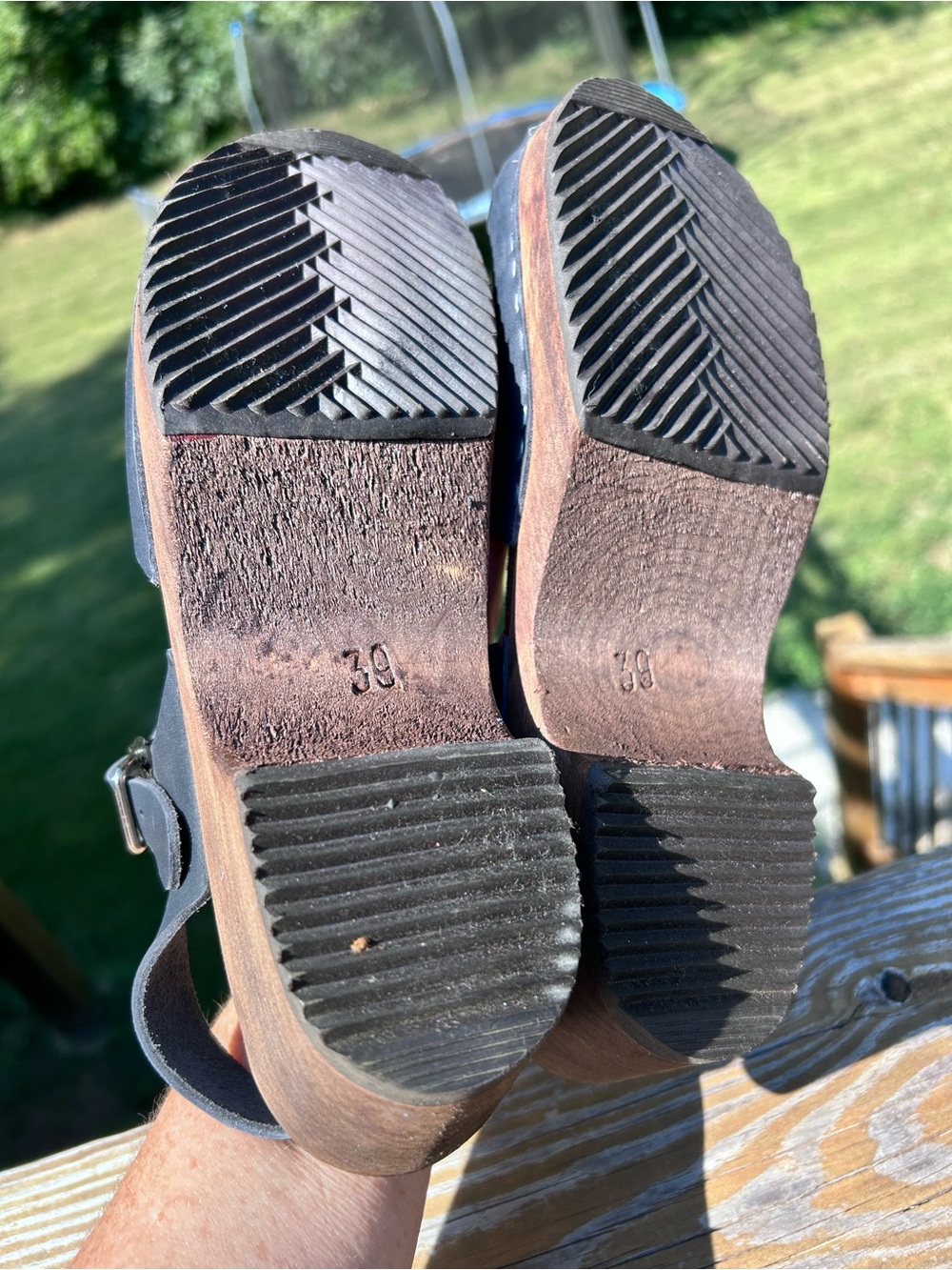 Lotta From Stockholm Low Wood Clogs navy size 39 - Picture 4 of 4